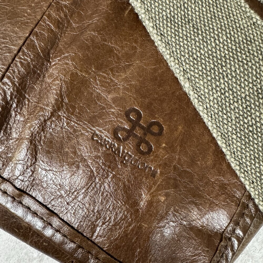 Carraig Donn Ireland Leather /Canvas Front Flap Messenger Shoulder Crossbody Bag - Picture 4 of 15